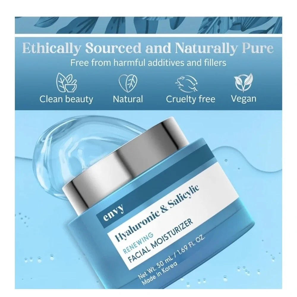 ENVY Hyaluronic & Salicylic Acid Facial Moisturizer 1.69 fL‎ oz NEW